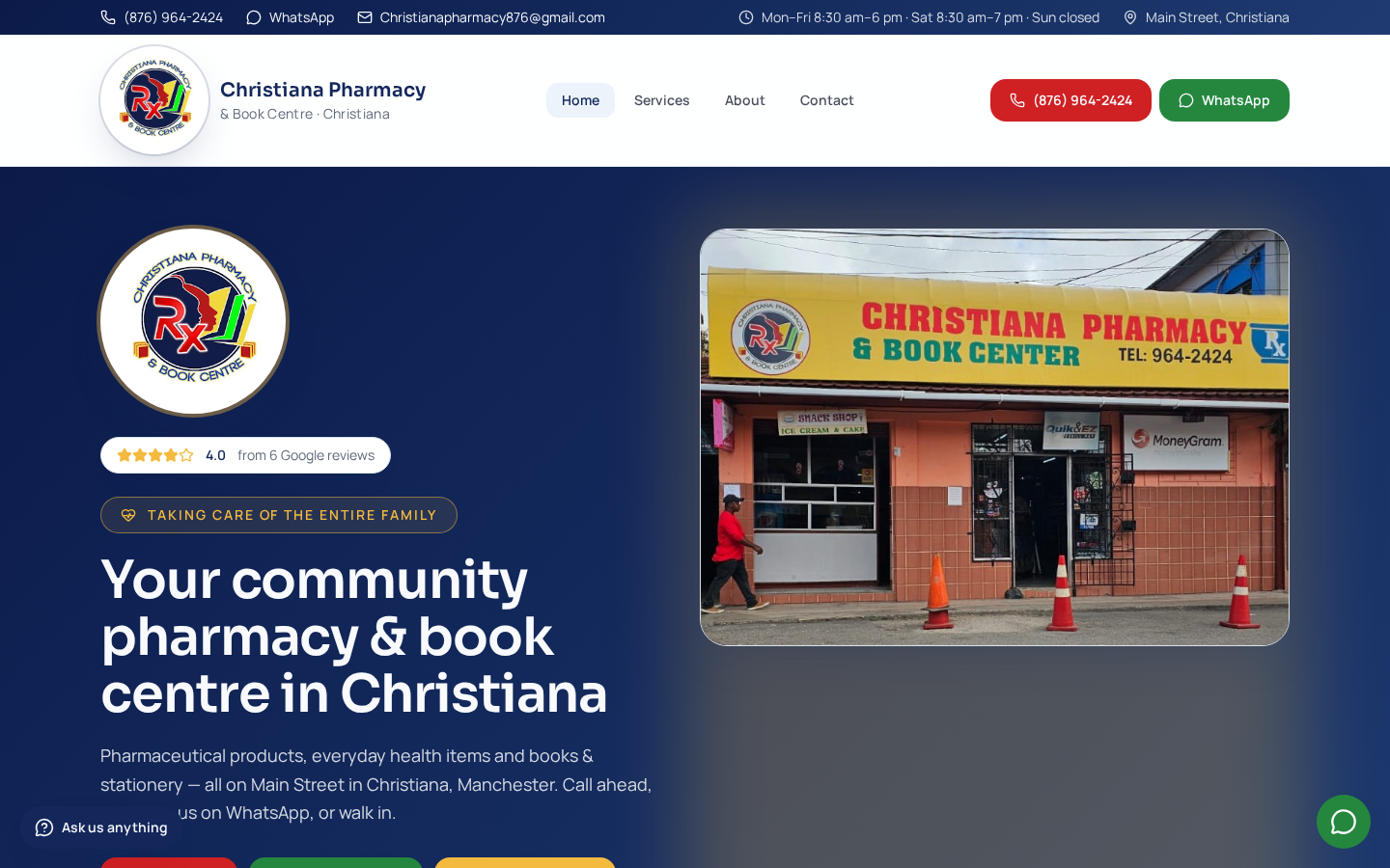 Christiana Pharmacy & Book Center Website — Websites project by Teacha Designz