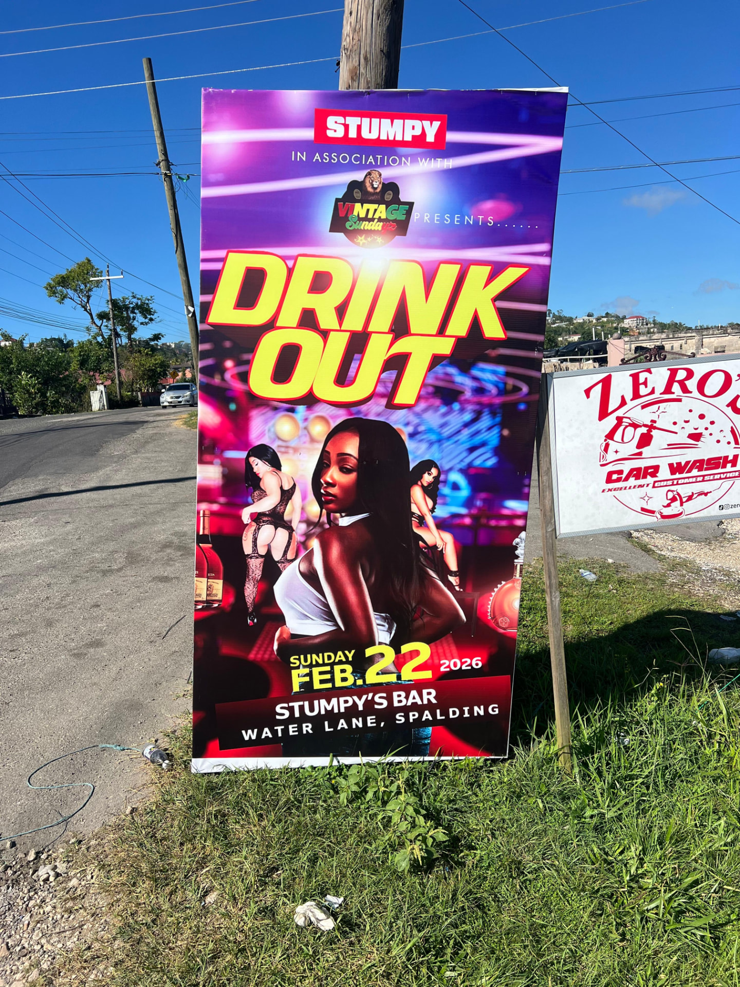 Stumpy's Bar Drink Out Banner — Banners project by Teacha Designz