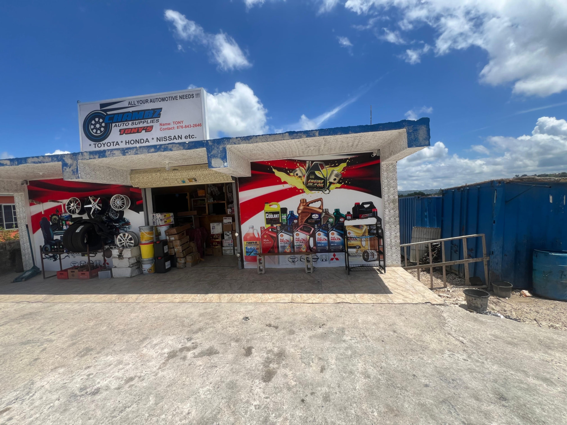 Chambz Auto Supplies Wall Mural — Wall Murals project by Teacha Designz