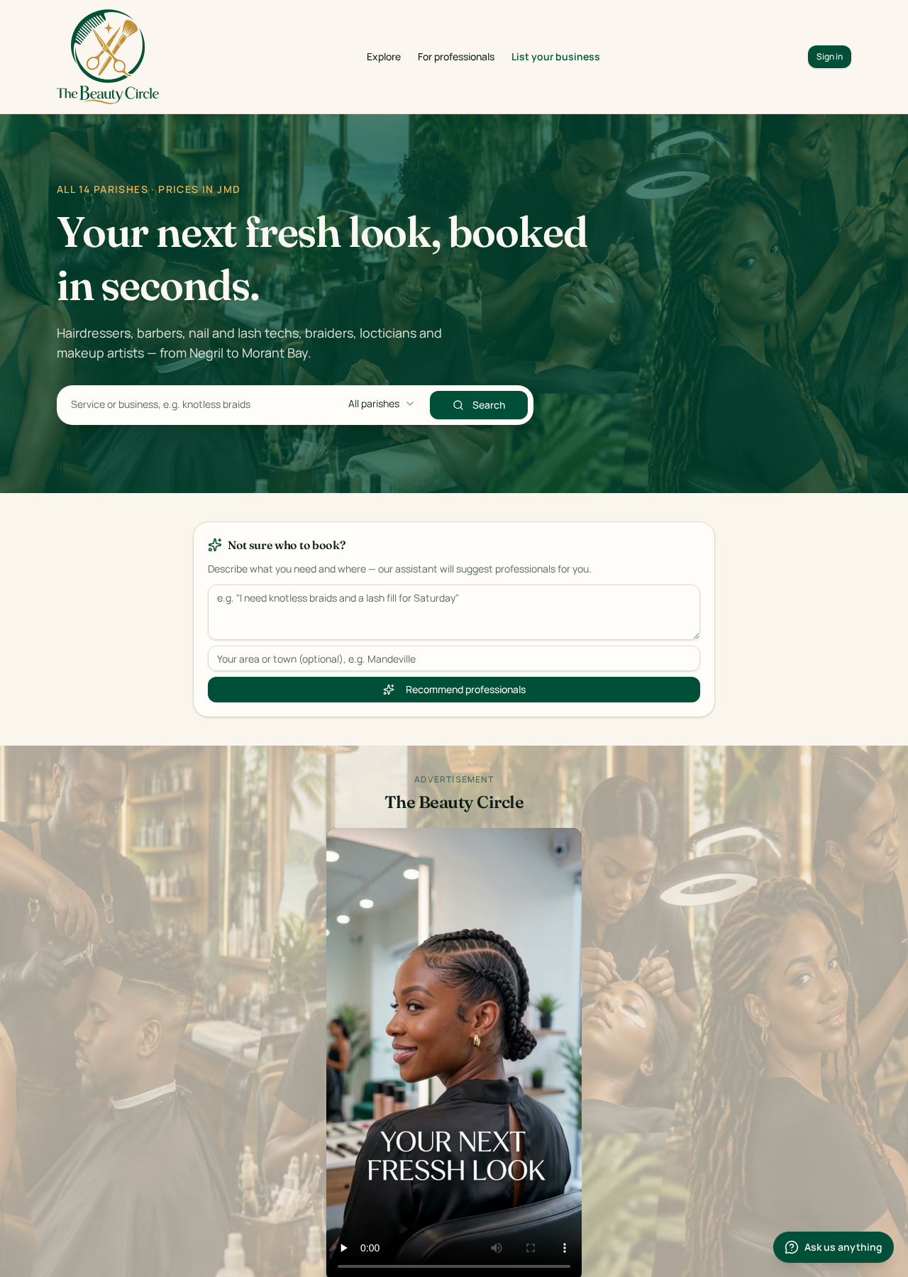 The Beauty Circle Website — Websites project by Teacha Designz