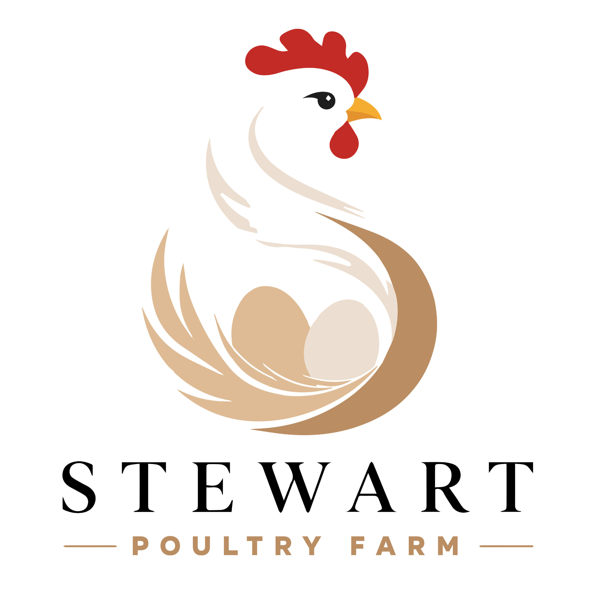 Stewart Poultry Farm Logo — Logos project by Teacha Designz