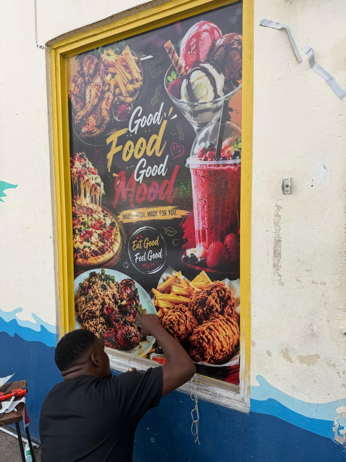 Good Food Good Mood Restaurant Banner — Banners by Teacha Designz